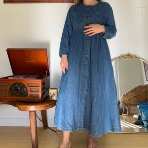 Long denim dress